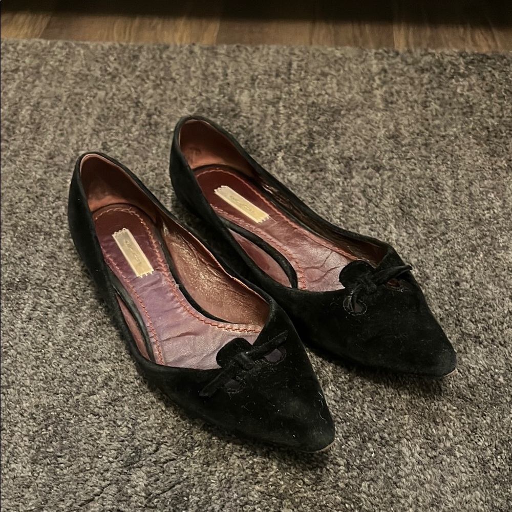Marc Jacobs Black Velvet Flats Timeless Elegance